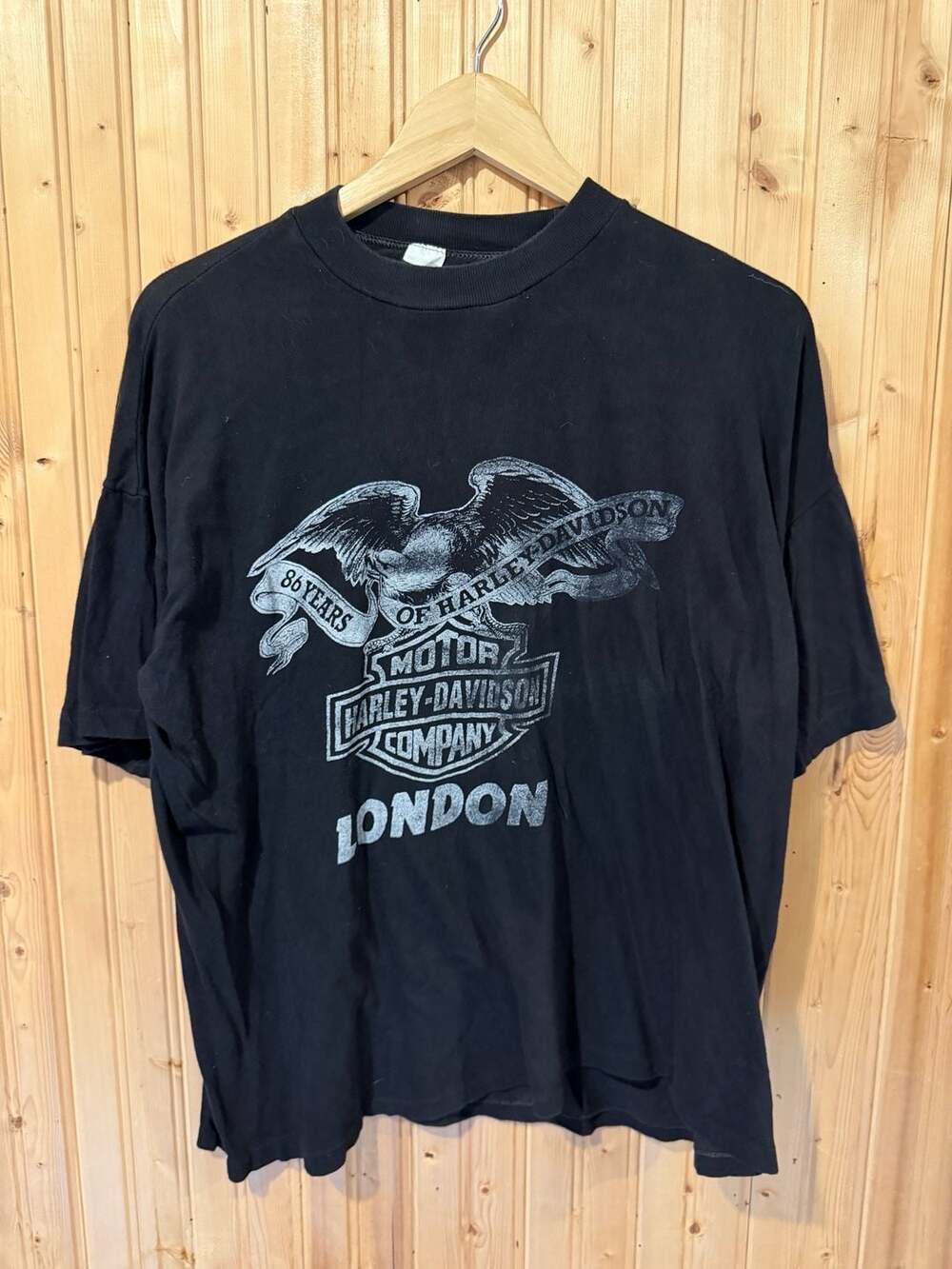 Vintage 1989 Harley-Davidson 86 Years London T-Shirt Single Stitch